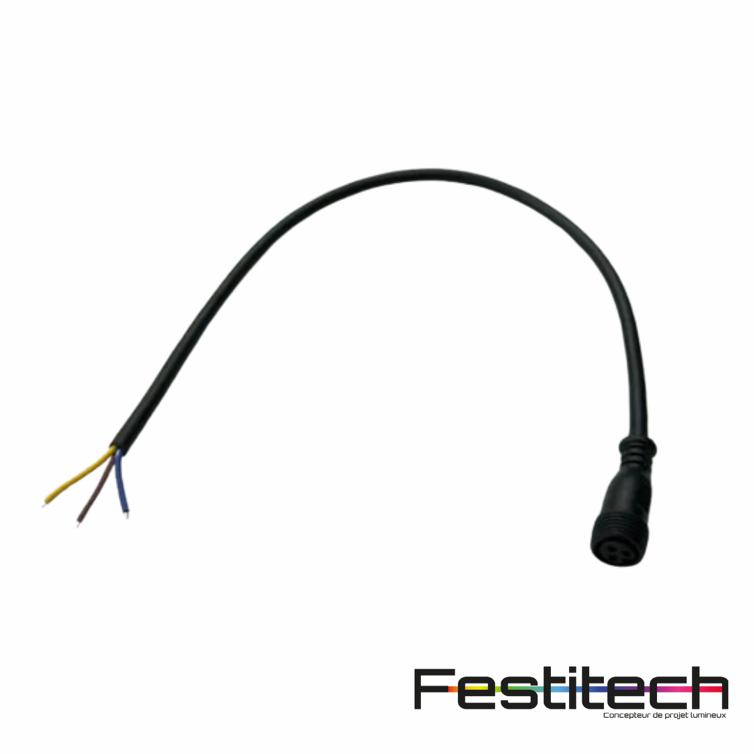 Femail tail 18AWG, 3 core, 13.5MM plug This is a copy, not the original