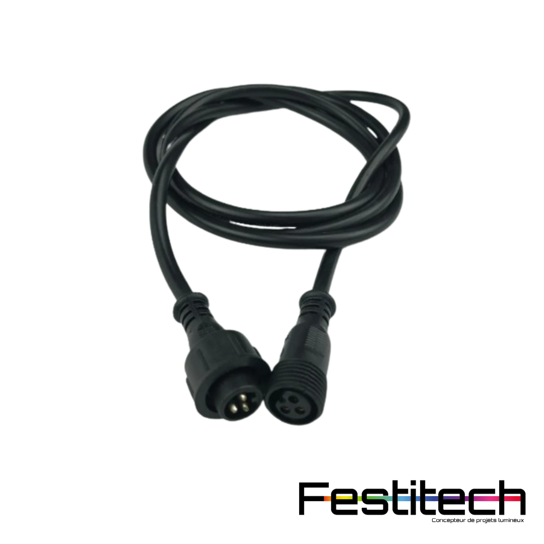 Extension, 18 AWG, 3 core, 13.5MM connector